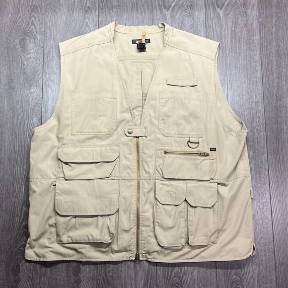 511 Tactical Mens Hunting Fishing Vest size XXXL 17 Pockets Full Zip 3XL - Picture 1 of 11